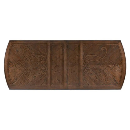 Elegant Formal 5-Piece Dining Set with Extension Leaf Table & 4 Chairs - Dark Oak Finish