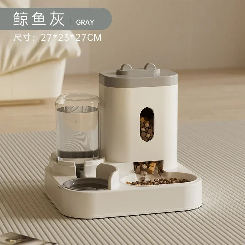 Automatic Feeder Pet Food Bowl With Water Fountain