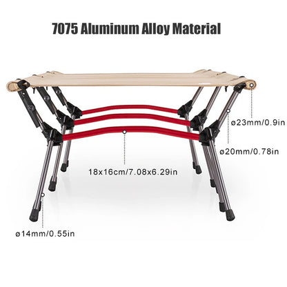 Portable Folding Cot with Leg Extenders-Ultralight Aluminum Alloy