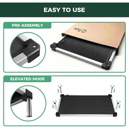 Elevated Dog Bed, Raised Cot - Chew Proof, Durable & Waterproof