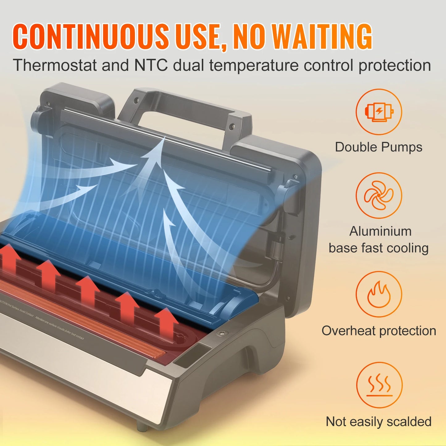 Vacuum Sealer Food Packaging Machine including 10 Vacuum bags