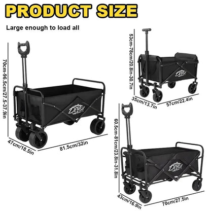 All Terrain Heavy Duty Folding Garden Cart, Large Capacity, 4 Sizes