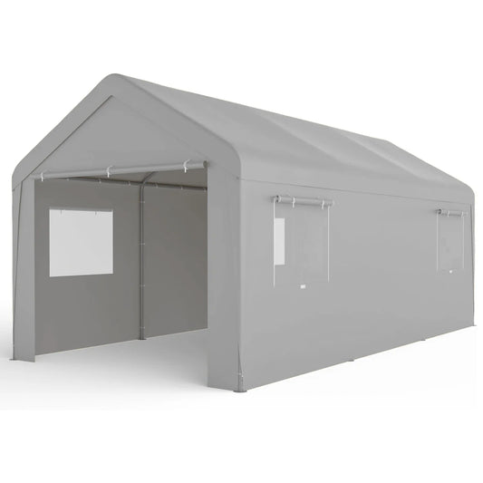 10x20 Ft, Heavy Duty Canopy, Portable with Roll-up Windows, Removable Sidewalls