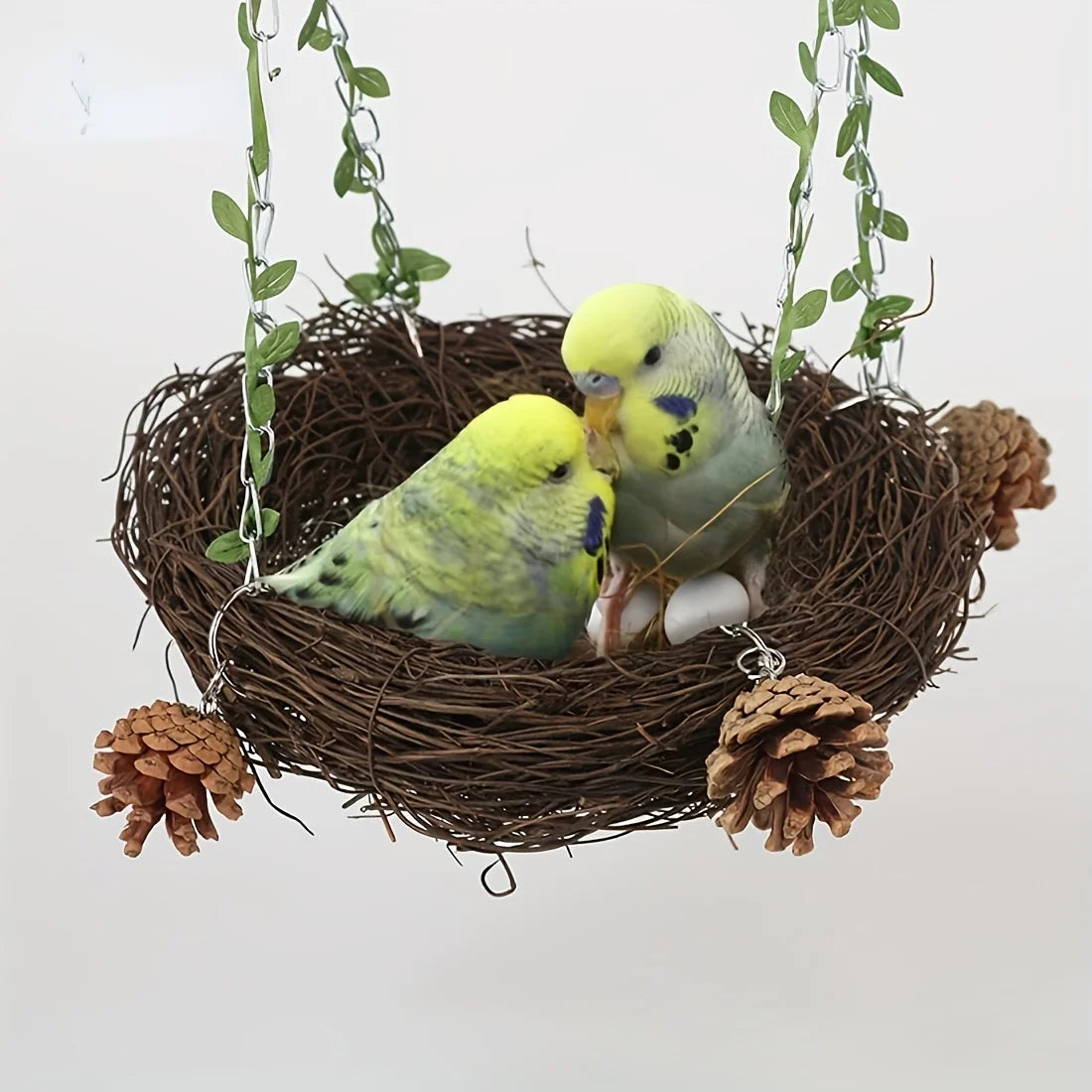 Natural rattan bird cradle - suitable for small parrots and birds