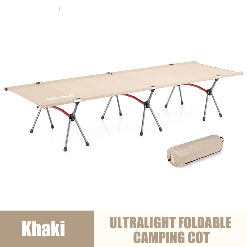 Portable Folding Cot with Leg Extenders-Ultralight Aluminum Alloy