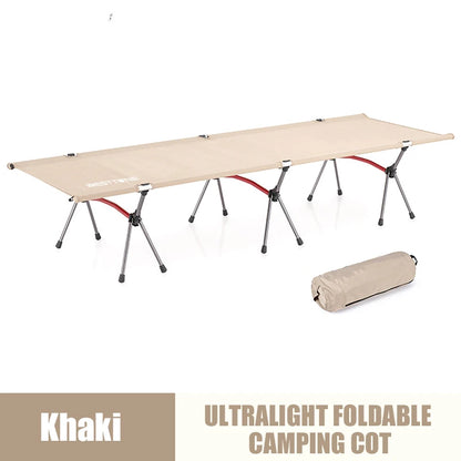 Portable Folding Cot with Leg Extenders-Ultralight Aluminum Alloy