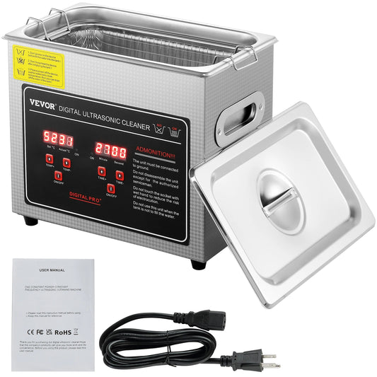 Ultrasonic Cleaner, Stainless Steel, Portable Washing Machine for all of your valuable items