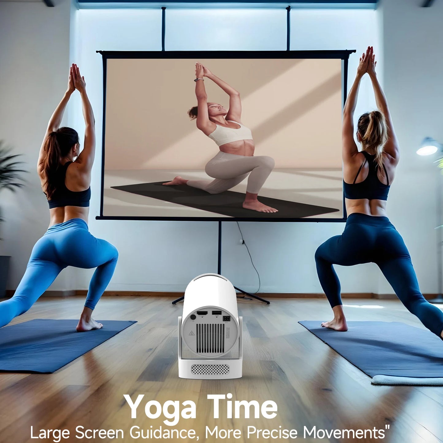 HY300 Pro + Projector w/ 5W Speaker, Built-in Android System, WiFi, and Remote Control