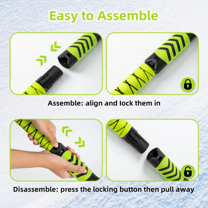 Deli Ultimate Car Snow Cleaner, 43" 2-in-1 Ice Scraper & Brush with Extendable Handle