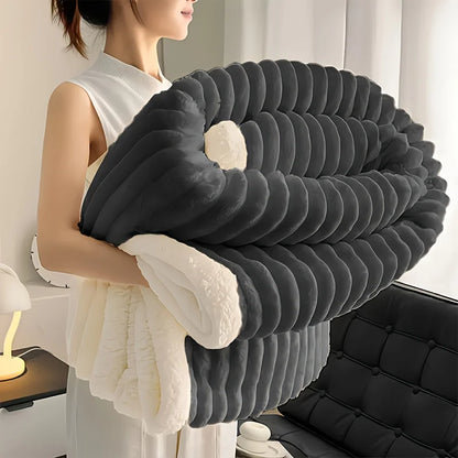 Weighted Fleece Blanket -Soft, Warm and Comfortable w/Sherpa